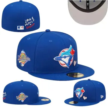 TORONTO BLUE JAYS 1992 WORLD SERIES SKY BLUE PINK BRIM NEW ERA