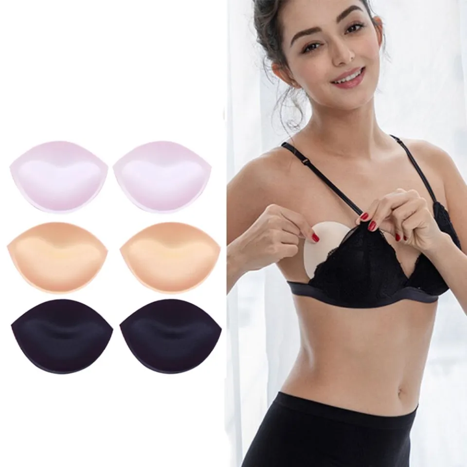 Women Bra Pads Inserts, Round Sponge Pads, Women Round Bra Cups Inserts  Removable Bra Accessories, Chest Push up Insert Pads Skin