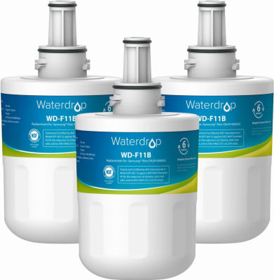 Waterdrop DA29-00003G Refrigerator Water Filter, Replacement for Samsung DA29-00003G, DA29-00003B, DA29-00003A, Aqua-Pure Plus, HAFCU1, RFG237AARS, FMS-1, RS22HDHPNSR, RSG257AARS, WSS-1, 3 Filters