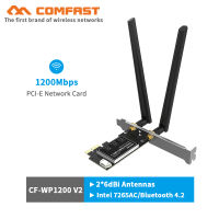 Comfast 1200Mbps Dual Band PCI-E Network card Wireless-AC In 7265AC 802.11ac+BT4.2 Wireless wifi card with 2*6dBi antennas