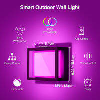 Smart Life Wall Lamp IP65 Waterproof Indoor Wall Light RGB Night Light LED Light Alexa Home Decora Wall Lamp APP Dimming