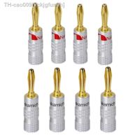 8pcs Nakamichi banana plugs 24K Gold-plated 4MM Banana Connector with Screw Lock For Audio Jack Speaker Plugs HiFi