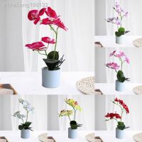 Potted Fake Orchid Flower Artificial Plant Excellent UV-resistant Faux Bonsai Outdoor Indoor For Balcony