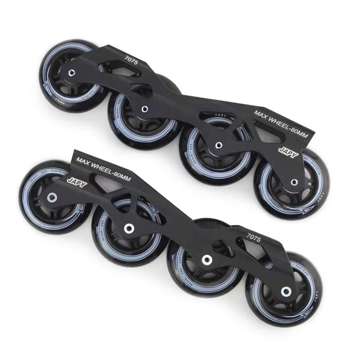 inline-roller-skates-base-231mm-243mm-flat-7075-frame-72-76-80-mm-88a-pu-wheels-165mm-distance-chassis-for-slalom-skates
