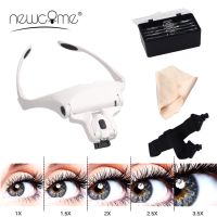 【jw】❁☁✚  NEWCOME 5 Adjustable Magnifier Extension Headband Lights Lamp Grafting Repair Makeup Tools