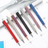 1 Piece Cute Metal Rhinestone Ballpoint Pen Stationery Pens