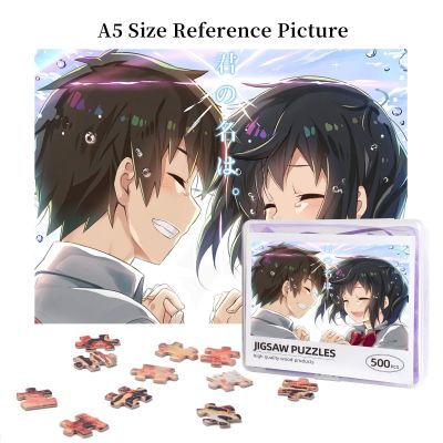 Your Name Mitsuha X Taki (1) Wooden Jigsaw Puzzle 500 Pieces Educational Toy Painting Art Decor Decompression toys 500pcs