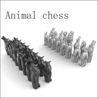 【☑Fast Delivery☑】 ueexwiv โมเดล3d Animal_chess สำหรับ4แกน3d แผนภาพวงกลมเครื่อง Cnc แกะสลักลายหมากรุกไฟล์ Stl