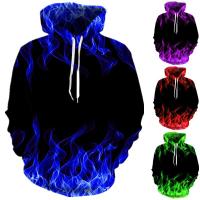 New Colorful Flame Hoodie 3D Sweatshirt Men Hooded Pullover Autumn and Winter Coat Mens Clothing Funny Jacket Black Hoodies Top