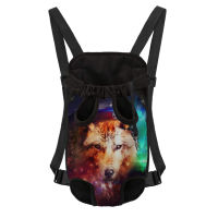 Starry Sky Wolf Designer Small Chest Backpack Portable Dog Carriers Bag Outdoor Travel Cat Carrie Front Chest Backpack