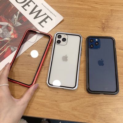 A001（เป็นกระจกด้านหลัง) เคสแม่เหล็ก CASE IPHONE รุ่น IPhone 6G 6plus 7G 8G 7Plus 8PLUS XS xsmax XR IPHONE11 IPHONE12 ประกอบ2in1