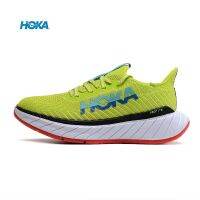 HOKA รองเท้าผู้ชายและรองเท้าผ้าใบสตรี X3หลอดไฟไดโอดเหลืองฟ้าขาวแบบดั้งเดิมมาใหม่คาร์บอนหนึ่งชิ้นพื้นรองเท้านุ่มแผ่นรองคาร์บอนดูดซับแรงกระแทก