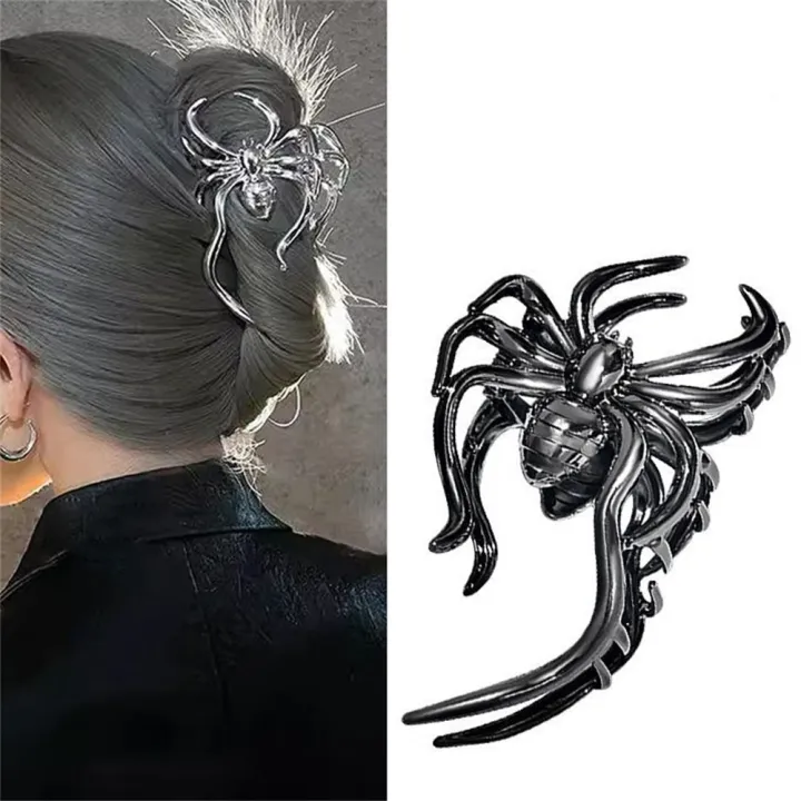 large-hair-claw-clip-shark-hair-clip-gothic-hair-accessories-cool-hair-accessories-spider-hair-claw-clip