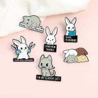 hot【DT】 Metal Brooches Dagger Scissors Book Badges Hat Accessories Jewelry Rabbits Enamel Lapel Pins