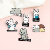 【DT】hot！ Metal Brooches Dagger Scissors Book Badges Hat Accessories Jewelry Rabbits Enamel Lapel Pins