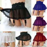 (Xianle Clothing)เซ็กซี่ Tanga เซ็กซี่ร้อน Jarretels ชุดชั้นใน Plus ขนาด3XL Garter สีดำผู้หญิงถุงน่อง Suspenders Garter เข็มขัดลูกไม้กระโปรงตาข่าย