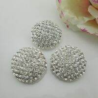 【CW】 (BT62 25mm)5pcs Rhinestone Buttons Round