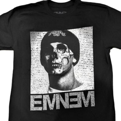 เสื้อวง Eminem เสื้อยืดคอกลมผ้าฝ้าย ผ้าหนานุ่ม ไม่หดไม่ย้วย