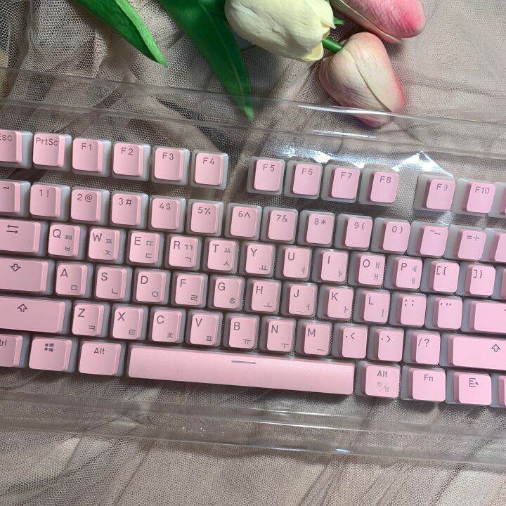 Hangul Keycap Korean Layout Keycap Pudding Keycaps Set PBT OEM Profile