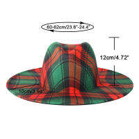 Plaid two-color fedora hat 2021 new jazz winter hat Plaid two-color oversized fedora hat two-color winter hat кепка мужская