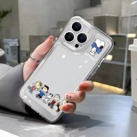 For IPhone 14 Pro Max IPhone Case Thickened TPU Soft Case Clear Case Shockproof Smple Cartoon Style Compatible with For IPhone 13 Pro Max 12