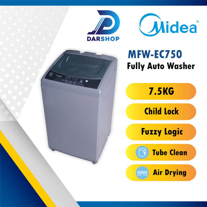 Midea Fully Auto Washer Washing Machine (7.5kg) MFWEC750 Lazada