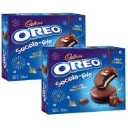 Combo 2 Hộp Bánh Oreo Pie socola vị vani, dâu hộp 360g