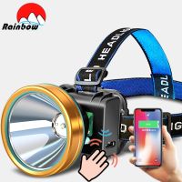 200000LM Powerful LED Headlamp High Power Headlight Rechargeable Built-in Battery USB Head Flashlight Torch For Fishing Outdoor