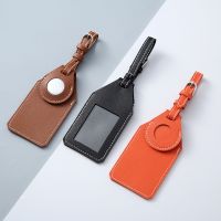 【DT】 hot  Portable Luggage Tag Travel Accessories Suitcase Name Tag Label PU Leather Baggage Boarding Bag Identifier Card Holder