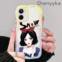 เคส Chenyyka สำหรับ Realme 10เคสลายสาวหิมะสีขาวสวยเคสมือถือกันกระแทกแบบใสนิ่มลายคลื่นเนื้อครีมโปร่งใสลายกล้องถ่ายรูปความคิดสร้างสรรค์เคสซิลิกาเจลฝาครอบป้องกัน