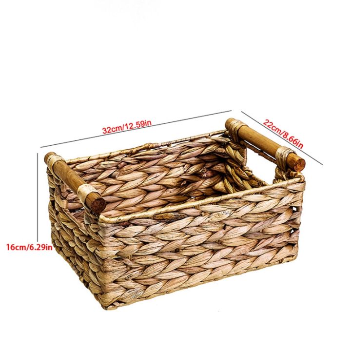 wicker-basket-rectangular-with-wooden-handles-for-shelves-water-hyacinth-basket-storage-natural-baskets