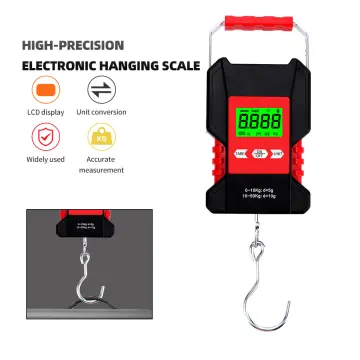 Waterproof Fishing Scale 50kg Portable Digital Recharged Hanging Hook  Scales For Courier Hunting Luggage Home Weighing 1.5M Tape