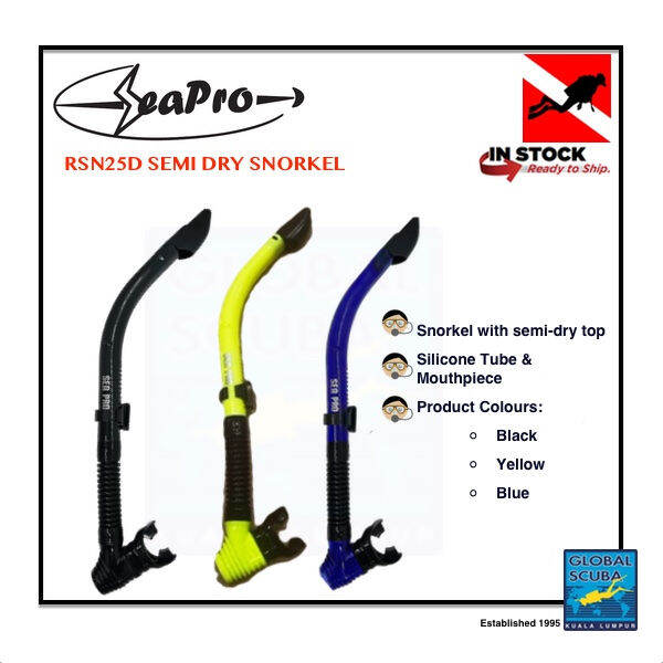SEAPRO RSN25D Semi Dry Snorkel from Scuba Diving and Snorkeling Lazada