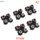 FUYU 5pcs 2/4 Hole RCA FEMALE STEREO AUDIO JACK AV AUDIO INPUT SOCKET CONNECTOR