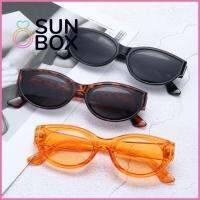 SUN BOX แฟชั่น ป้องกันรังสียูวี อินเทรนด์ วินเทจ แว่นกันแดด กรอบเล็ก แว่นกันแดดทรงรีย้อนยุค แว่นตา