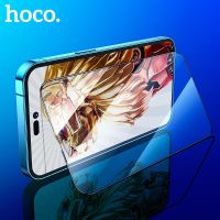 HOCO ฟิล์มกันรอย Apple กระจกนิรภัย iPhone 14,13 Pro Max ฝาครอบป้องกันเต็ม3D สำหรับกระจก Iphone 14 Plus 13