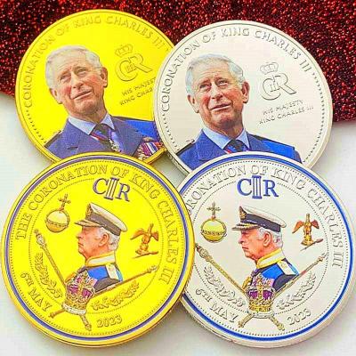 Charles III Commemorative Coin Uk Royal Challenge Coins Keychain Souvenir Gift For Family Friends And Collectors Decoration Tool