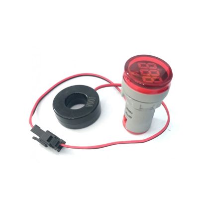【LZ】ↂ  LED Digital Display Amperímetro e Voltímetro Medidor de Corrente de Tensão Indicador Luz de Sinal AC 22mm 60 V 500V 0-100A