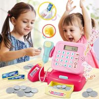 Cash Register for Kids Pretend Play Supermarket Electronic Pretend Play House Toys Lighting Sound Effects Toy for Kid Birthday