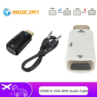 INIOICZMT HDMI to VGA Adapter HDMI Male to VGA Female Adapter HD 1080P Audio Cable for PC Laptop Box HDMI VGA Converter