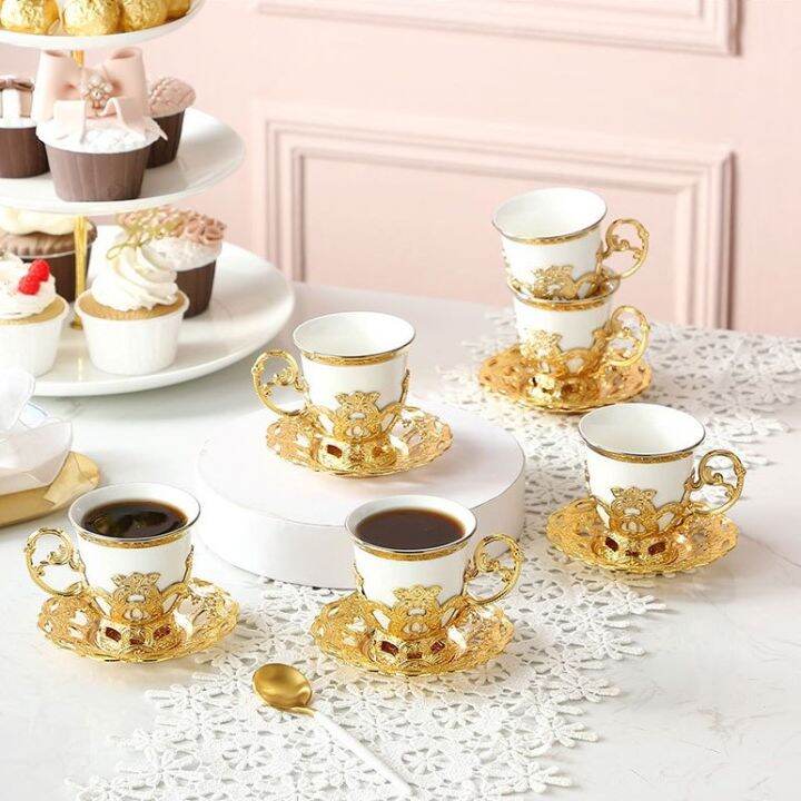 12pcs Premium Luxury Teacup Set With Gift Box Tea Cup Gift Set Cawan