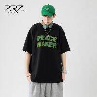 2 rz mens cotton short sleeve T-shirt boys left shoulder popular logo printed cotton t-shirts with loose women and men jackets --ntx230801☼✚