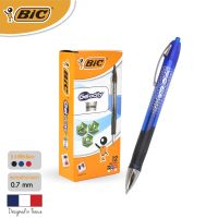 BIC บิ๊ก ปากกา Gel-ocity Ultra ปากกาเจล เเบบกด หมึกน้ำเงิน หัวปากกา 0.7 mm. จำนวน 12 ด้าม