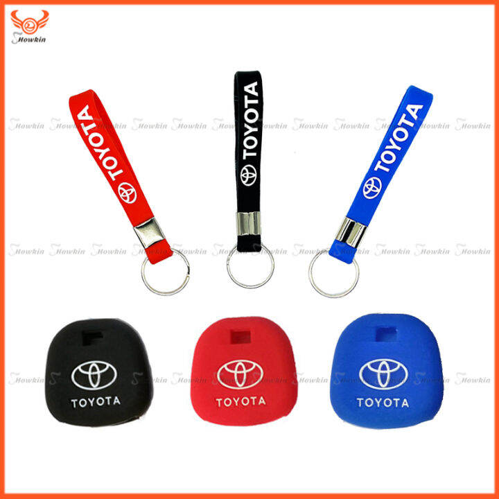 เคสกุญแจสำหรับ-toyota-key-fob-key-cover-พร้อมพวงกุญแจโลโก้