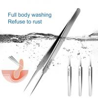 Stainless Steel Tweezers Professional Ultra-fine Skin Cleansing Pore Acne Blemish Pimple Extractor Remover Needles Facial Care