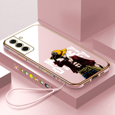 เคสสำหรับซัมซุงโทรศัพท์มือถือ Galaxy S20 FE S21 FE 5G พร้อมสายคล้อง + การ์ตูนเคลือบผิวด้วยฝาหลังนิ่ม