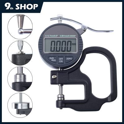 เกจวัดความหนาดิจิตอล0.0005 "/ 0.01Mm 0.001Mm ไมโครมิเตอร์ไฟฟ้าที่แม่นยำมิเตอร์วัดความหนากับจอแสดงผล LCD 0-10Mm 0-25Mm ช่วงการวัดแบนหัวบอลหัวตัวเลือกสายเกจวัดเกจวัดความหนา