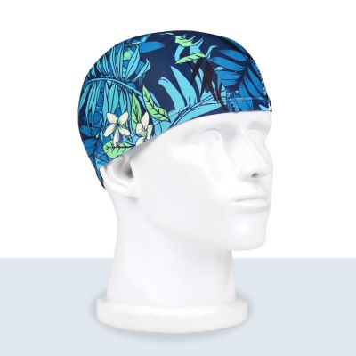 【CW】 Fashion Print Drying Fabric Ears Hair Swim Pool Hat Cap Size for Men  amp; Adults