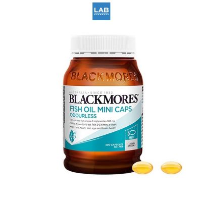 Blackmores Odourless Fish Oil Mini 400Cap - แบลคมอร์ส โอเดอร์เลส ฟิช ออยล์ มินิแคป