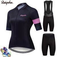 2022 Summer Raphaful Cycling Jersey Set Sport Bicycle Clothing Women Breathable Short Sleeve Shirt Bike bib Shorts 19D Gel Pad